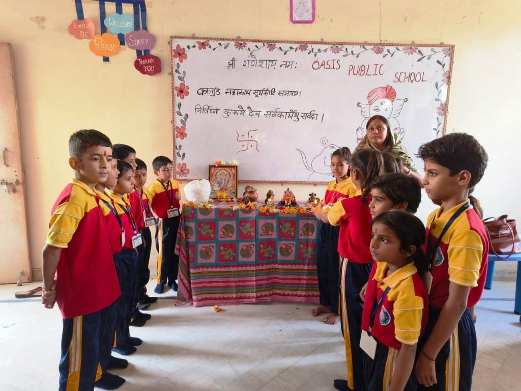 Ganesh Chaturthi Mahotsav Celebrated at Oasis Public School, Chomu on dated 07-09-2024