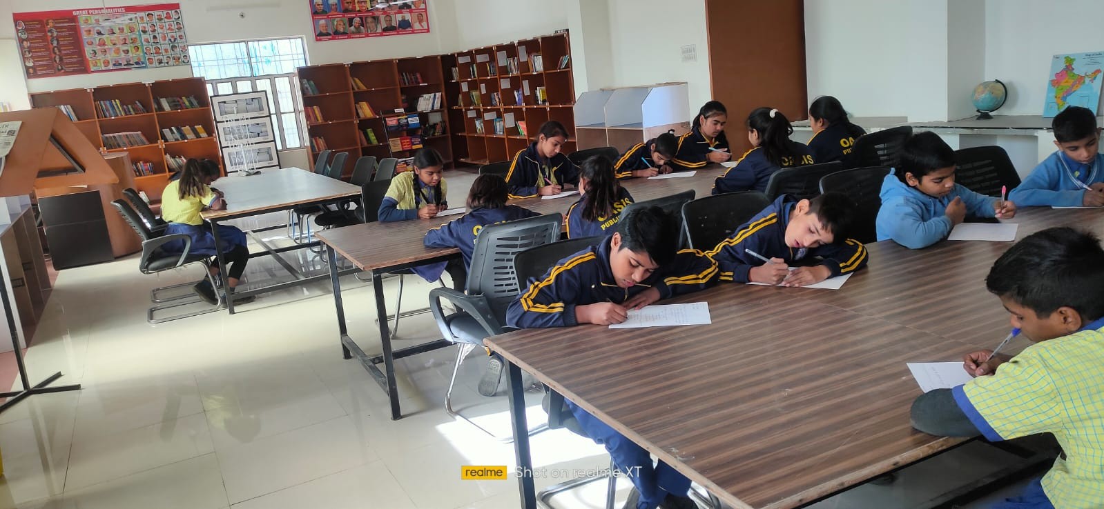 Student are Library Activities  at Oasis Public School, Chomu