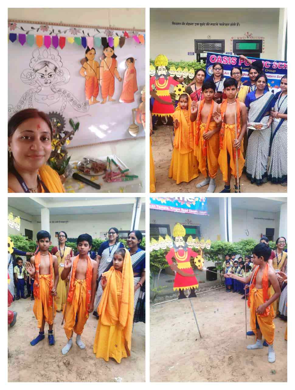 Ramanavami & Dussehra celebrations at Oasis Public School, Chomu on dated 10-10-2024