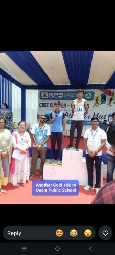 "Oasis Public School Shines Bright — Student Wins Gold in 100m at CBSE Cluster Athletics Meet 2026"